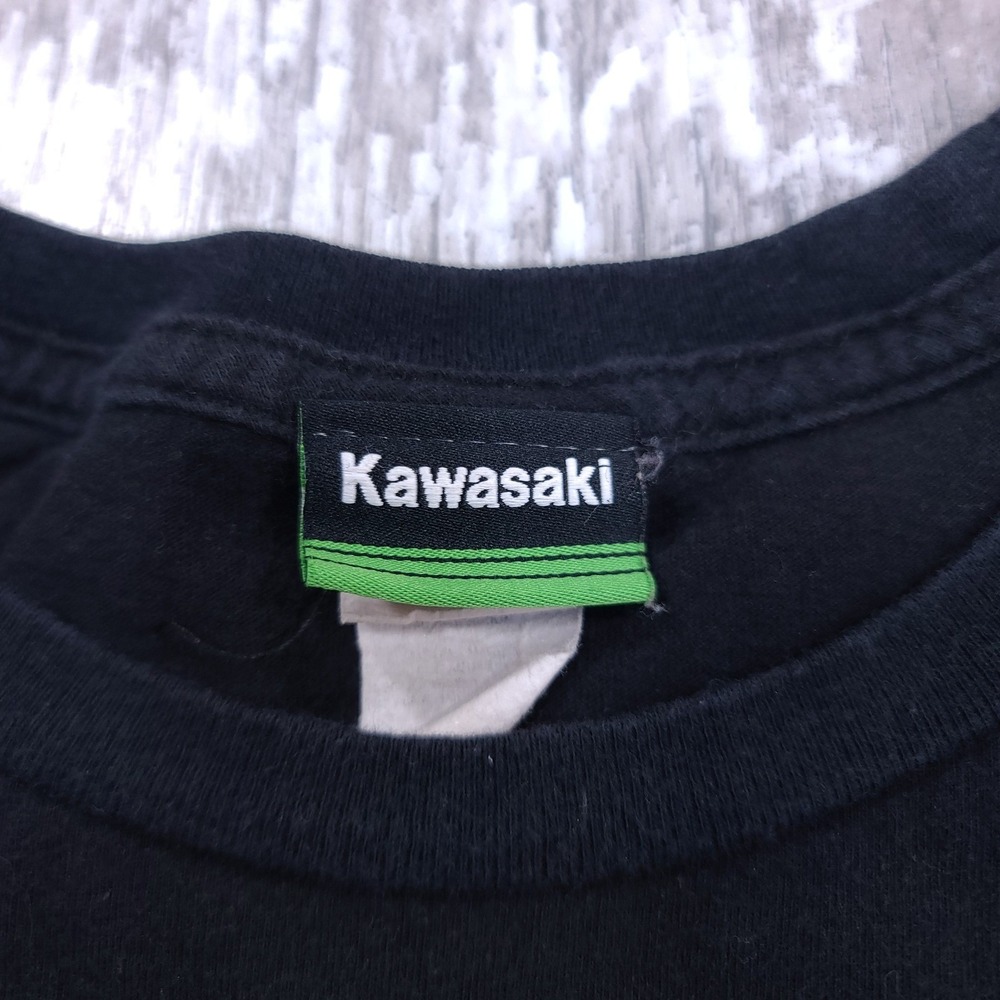 Kawasaki T-Shirt Mens XL Black American Flag Camo Graphic Short Sleeve Tee - Picture 5 of 6